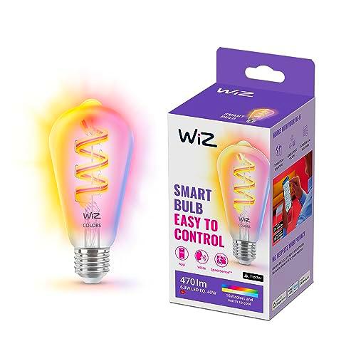 WiZ Bombilla de filamento inteligente de color, ST64