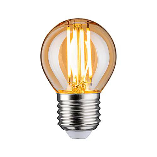 Paulmann 28713 lámpara LED filamento Gota 4,7 vatios Bombilla Regulable Oro 2500 K Dorado E27, 4.7 W