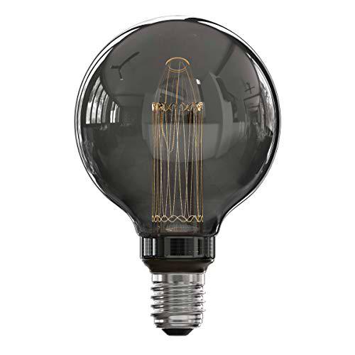 CALEX Glassfiber - Bombilla LED E27, filamento vintage decorativo G95