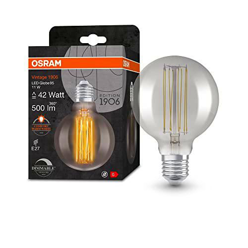 OSRAM Lámpara LED Vintage 1906 ahumada LED, 11 W, 500 lm