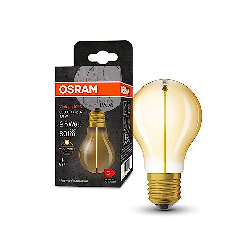 OSRAM Lámpara LED Vintage 1906 Classic A FIL, E27, forma de bombilla