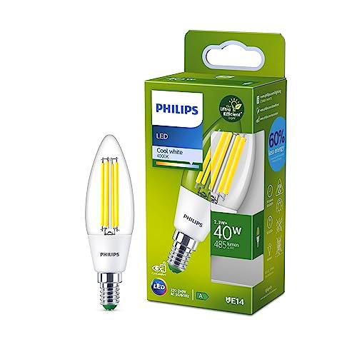 Philips Bombilla LED Tipo vela Eficiente, Casquillo E14 2.3W