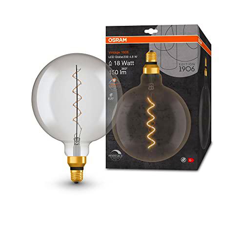 OSRAM Lámpara LED Vintage 1906 ahumada, 4,8 W, 360 lm