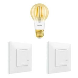 Legrand 199222 - Extension Pack Valena Next con Netatmo: 2 Comandos Inalámbricos de iluminación + 1 Bombilla Inteligente E27 Vintage/Blanco