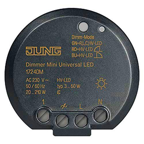 Jung Dimmer Mini Universal 1724 DM LED Phas.an/Abschnit Dimmer 4011377158733