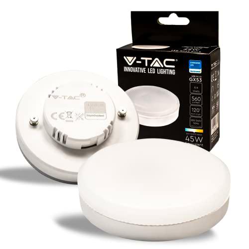 V-TAC Bombilla LED - GX53-6,4W (Equivalente a 45W)
