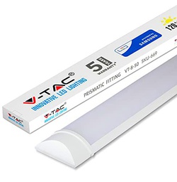 V-TAC 50 W 5 pies LED de tubo integrado 6400 K blanco 1500 x 74 x 24 mm Aplique de pared y techo 30000 h Larga duración de funcionamiento
