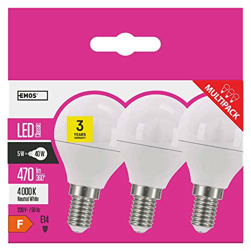 EMOS bombillas LED de 6 W A+, equivalente a una bombilla incandescente de 40 W