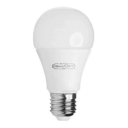 V-TAC Bombilla LED 9 W, Smart WiFi, RGB Blanco y Multicolor
