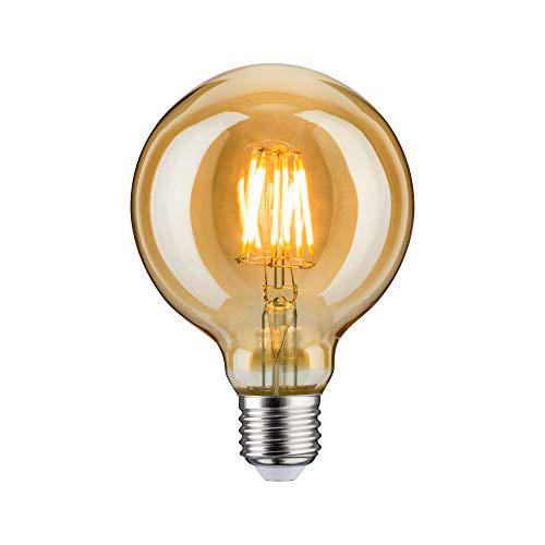 Paulmann 28716 lámpara LED filamento Globe 6,5 vatios bombilla oro 2500 K dorado E27