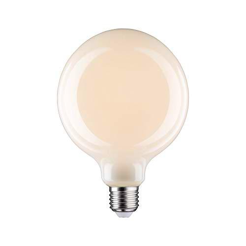 Paulmann 28626 lámpara LED filamento G125 6 vatios clásico bombilla regulable opal 2700 K blanco cálido E27