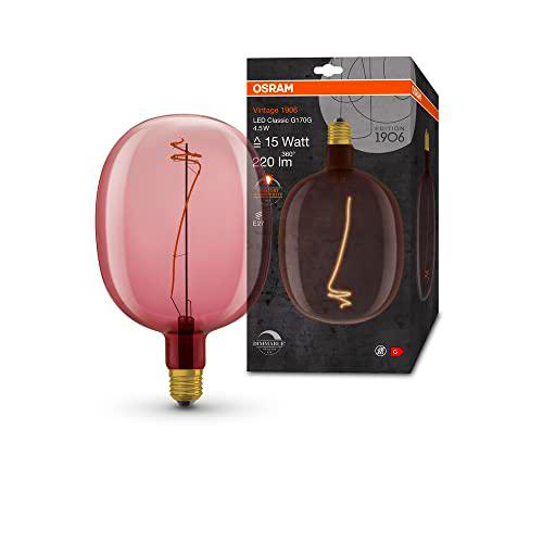 OSRAM Lámpara LED Vintage 1906 rosa, 4,5 W, 220 lm