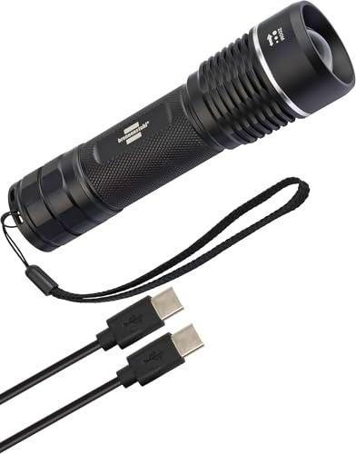 Brennenstuhl LuxPremium linterna LED recargable TL 1201 AF IP67 / lámpara de mano con brillante CREE-LED (foco infinitamente variable