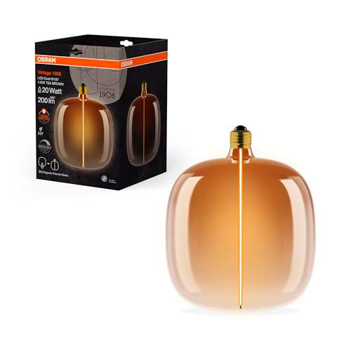 OSRAM Vintage 1906 Big Oval es una lámpara decorativa regulable con tecnología de imán de filamento LED