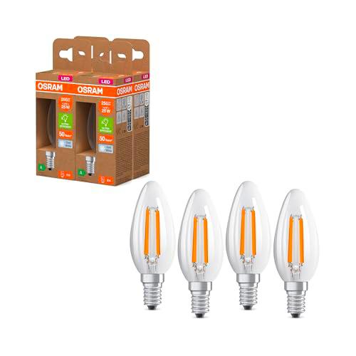 OSRAM en forma clásica de mini vela, con filamento LED decorativo en diseño esmerilado