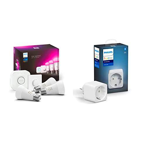 Philips Hue - Bombilla Inteligente, A60 E27, Luz Blanca y de Colores, 10