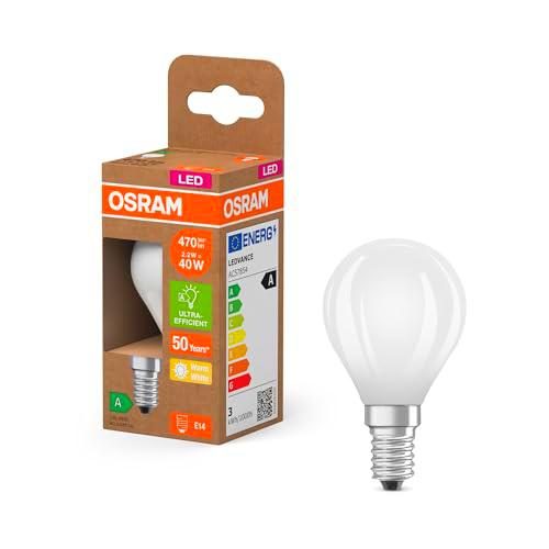 OSRAM Energy Class con forma clásica de mini bola, 2,2 W / 470 lm