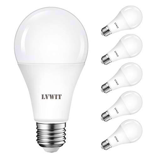 LVWIT Bombillas LED E27, 13W Equivalente a 100W, 6500K Luz Blanca Fría,1521LM