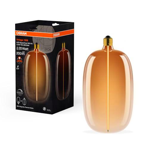 OSRAM Vintage 1906 Big Elipse Oval es una lámpara LED regulable con un filamento en forma de elipse