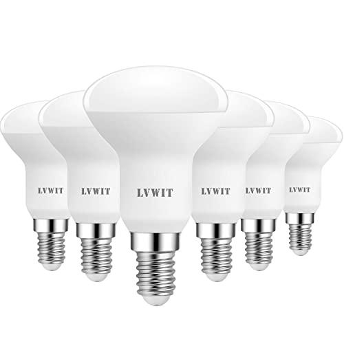LVWIT Bombillas LED E14, 7.2W Equivalente a 60W, 6500K Luz Blanca Fría