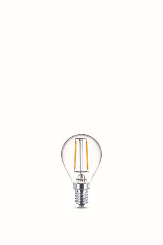 Philips - Bombilla LED cristal 25W P45, E14, luz blanca cálida