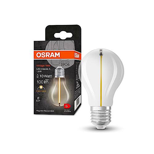 OSRAM Lámpara LED Vintage 1906 Classic A FIL, E27, forma de bombilla clásica