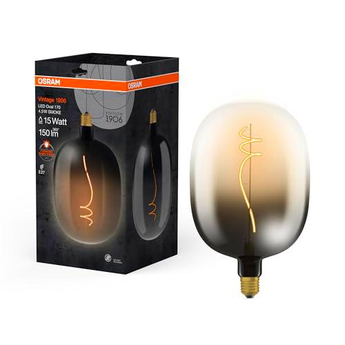 OSRAM Vintage 1906 Big Oval es una de filamento de color blanco cálido con una forma de bombilla especial