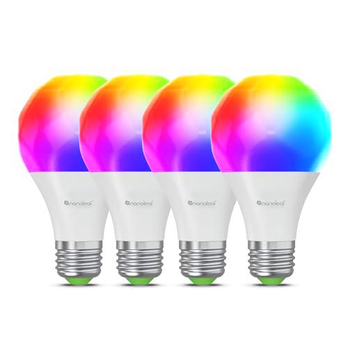 Nanoleaf Bombillas LED inteligentes E27, luces WiFi RGB con cambio de color