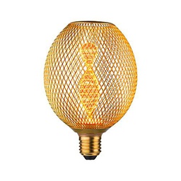 Paulmann 29088 Globo LED Metallic Glow Edition estándar 230V E27 hélice 3,5W 130lm 110mm latón metal 1800K