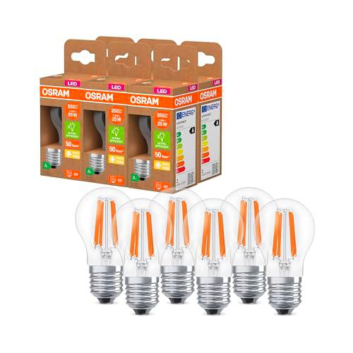 OSRAM Lámpara LED en forma clásica de mini bola, con filamento LED decorativo