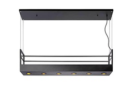 LUCIDE MIRAVELLE - Lámpara colgante - 6xGU10 - Negro