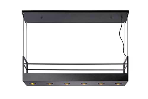 LUCIDE MIRAVELLE - Lámpara colgante - 6xGU10 - Negro