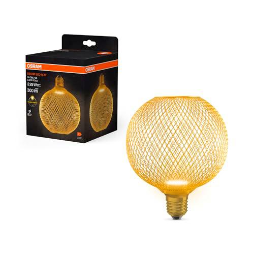 Osram Lámpara plana LED DECOR con carcasa metálica fabricada en plástico esmerilado en color dorado con 125 mm(2700 K)