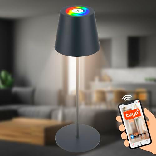BRILONER - Lámpara LED de sobremesa Smart wireless con control por app