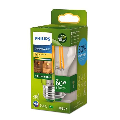 Philips Bombilla LED clásica, UltraEfficient, 60W, 840Lm