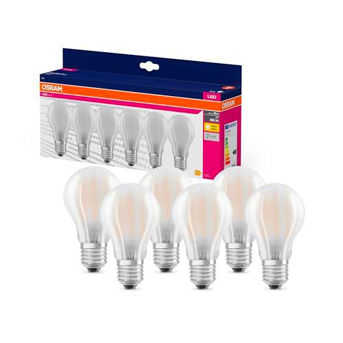 OSRAM LED Star VALUE A60, paquete de 6 bombillas, reemplaza bombillas incandescentes tradicionales de 60W