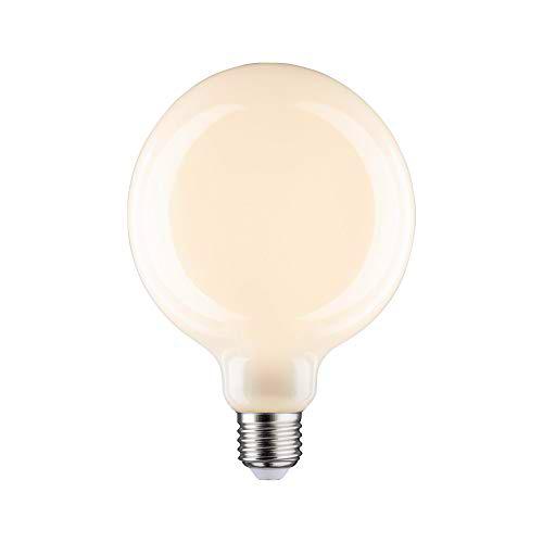 Paulmann 28628 lámpara LED filamento G125 9 vatios clásico bombilla regulable opal 2700 K blanco cálido E27