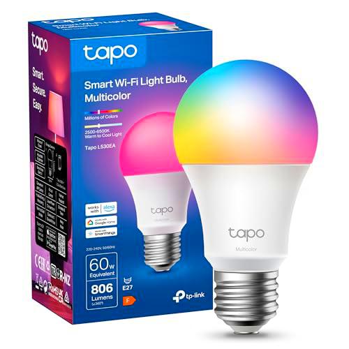 Tapo L530EA - Bombilla inteligente WiFi, bombilla LED E27 multicolor 2500K-6500K