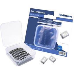 Barthelme Set de LED SMD 3020 rojo 300 mcd 120º 20 mA 3 V 100 unidades Bulk