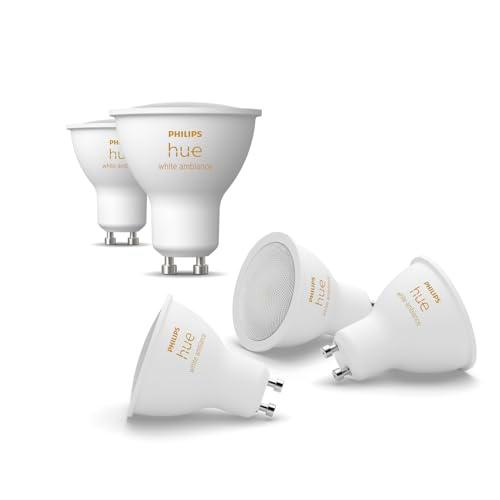 Philips Hue - Bombilla LED Inteligente, GU10, Luz Blanca de Cálida a Fría