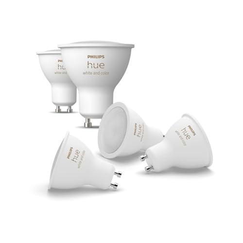 Philips Hue - Bombilla LED Inteligente, GU10, Luz Blanca y de Colores