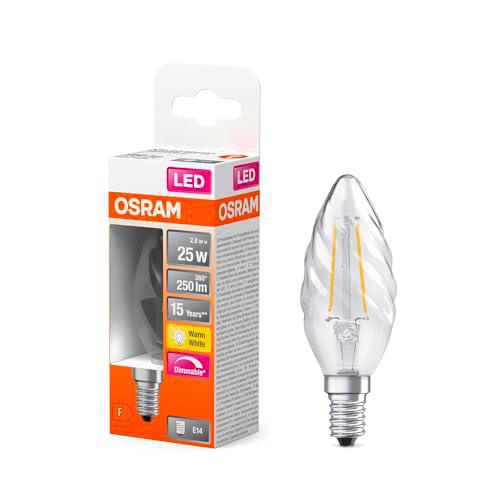 Osram Superstar Classic filamento en forma clásica de mini vela retorcida