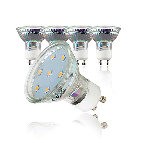 5x3W Bombillas LED GU10 I Luz blanco cálido 3000K 250lm I Foco LED I Iluminación 230V Ø50mm I Pack de 5
