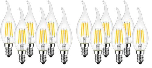 LVWIT Bombillas LED E14 Vela (Casquillo Fino) - Bombilla Vintege 4W equivalente a 40W