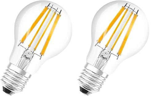 OSRAM LED Classic A100, lámparas LED de filamento transparente de vidrio para E27