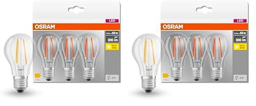OSRAM 819290 Bombilla LED E27, 6.5 W, Blanco Cálido 3 Unidades (Paquete de 2)