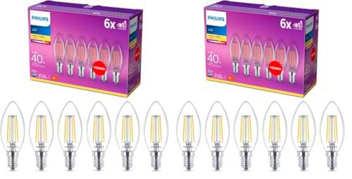 Philips LED Classic Bombilla E14, 4 W, Blanco Cálido