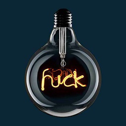 AMARCORDS - Bombilla Led regulable, filamento con la inscripción F**K