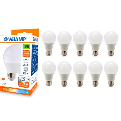 Velamp Bombilla LED, estándar A60, casquillo E27, 12W (1055 lúmenes equivalentes a 75W)