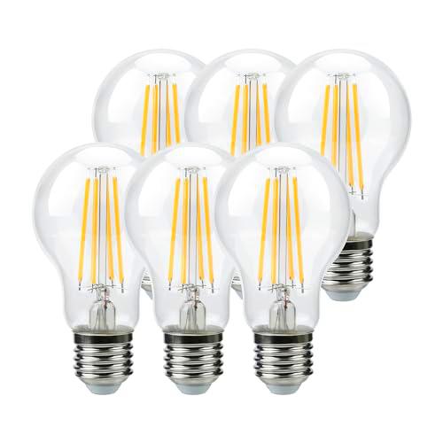 Garza - Pack de 6 Bombillas Filamento Estándar, Casquillo E27